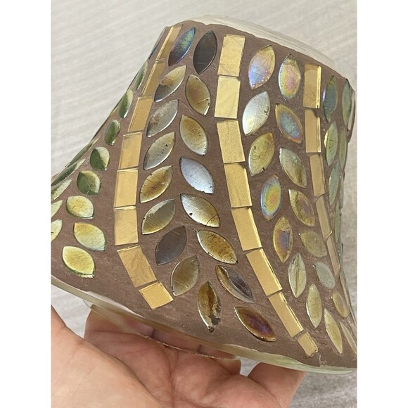 Yankee Candle Macintosh 22oz Large Jar W 4.5" Fall Color Mosaic Glass Topper - Picture 11 of 11